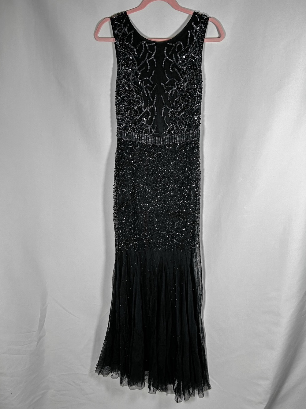 Vintage Y2K Camille La Vie Beaded Tulle Mermaid Gown